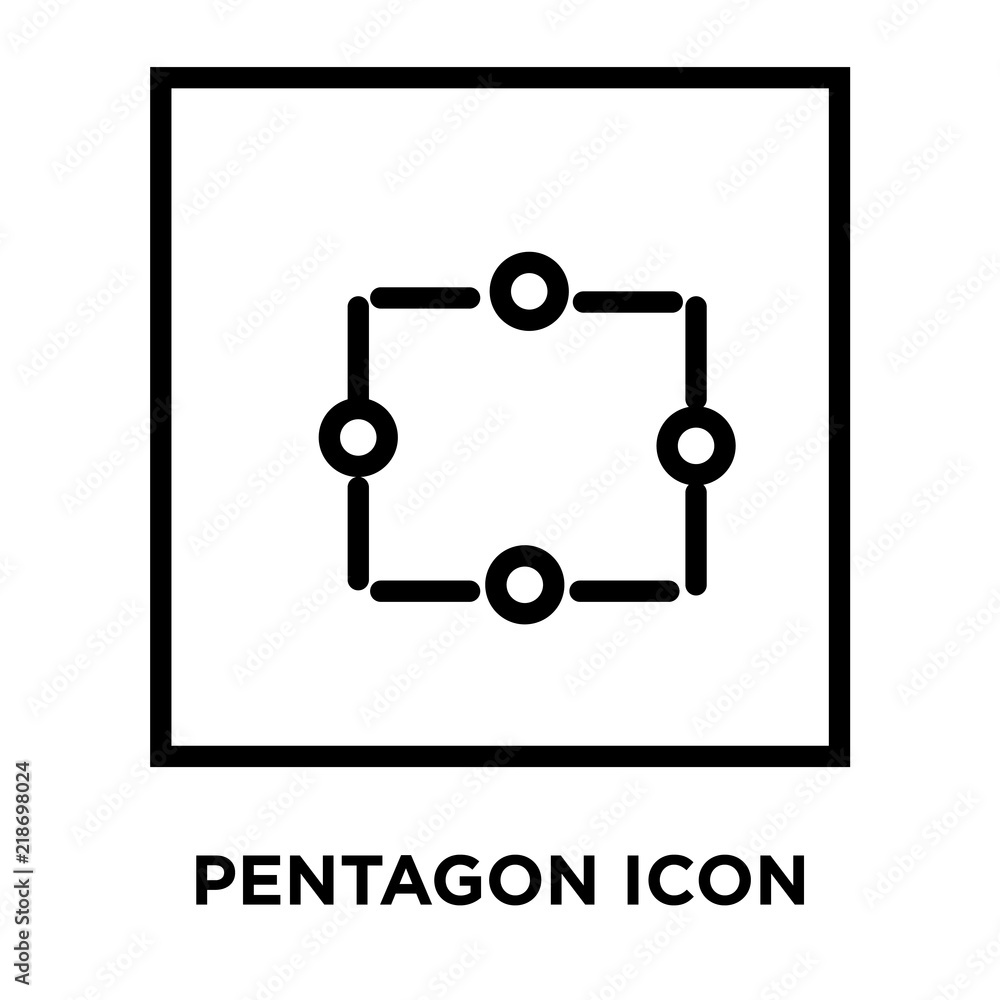 pentagon icons isolated on white background. Modern and editable ...