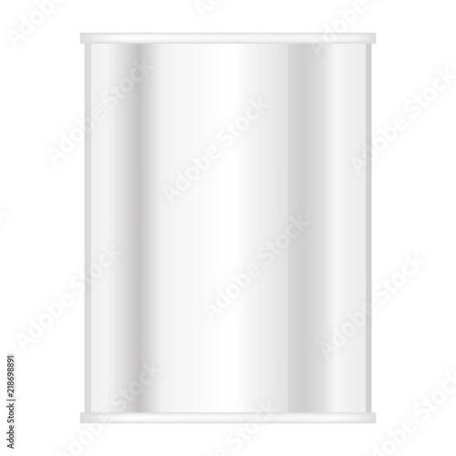 Wallpaper Mural Tin can of meal mockup. Realistic illustration of tin can of meal vector mockup for web design isolated on white background Torontodigital.ca