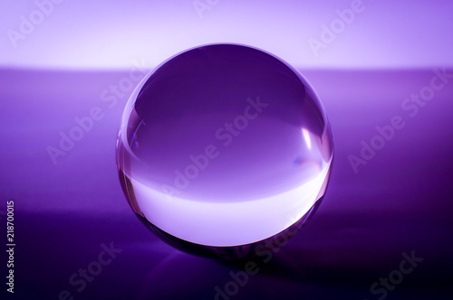 Violet or purple glass ball