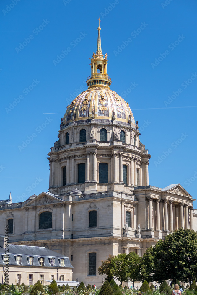 Hotel des Invalides - Paris, France. It contain museums and monuments, all relating to the military history of France, as well as a hospital and a retirement home for war veterans.