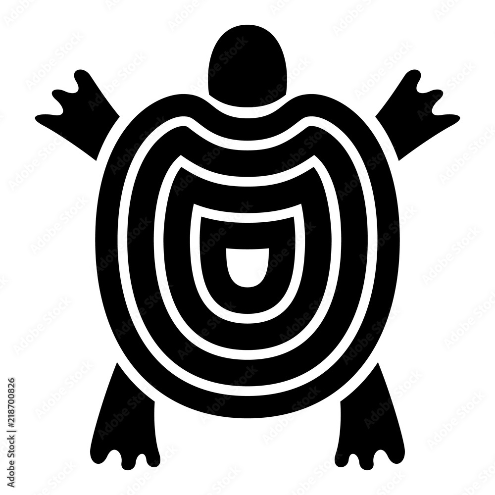 Fototapeta premium Line turtle icon. Simple illustration of line turtle vector icon for web design isolated on white background