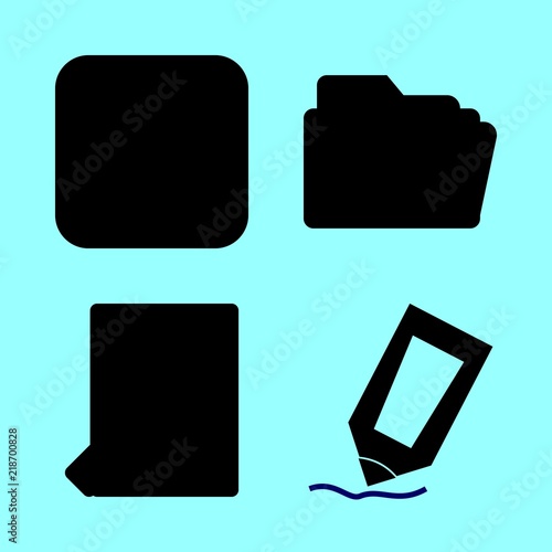 folder vector icons set. music folder, file, publishing company logo and music file in this set