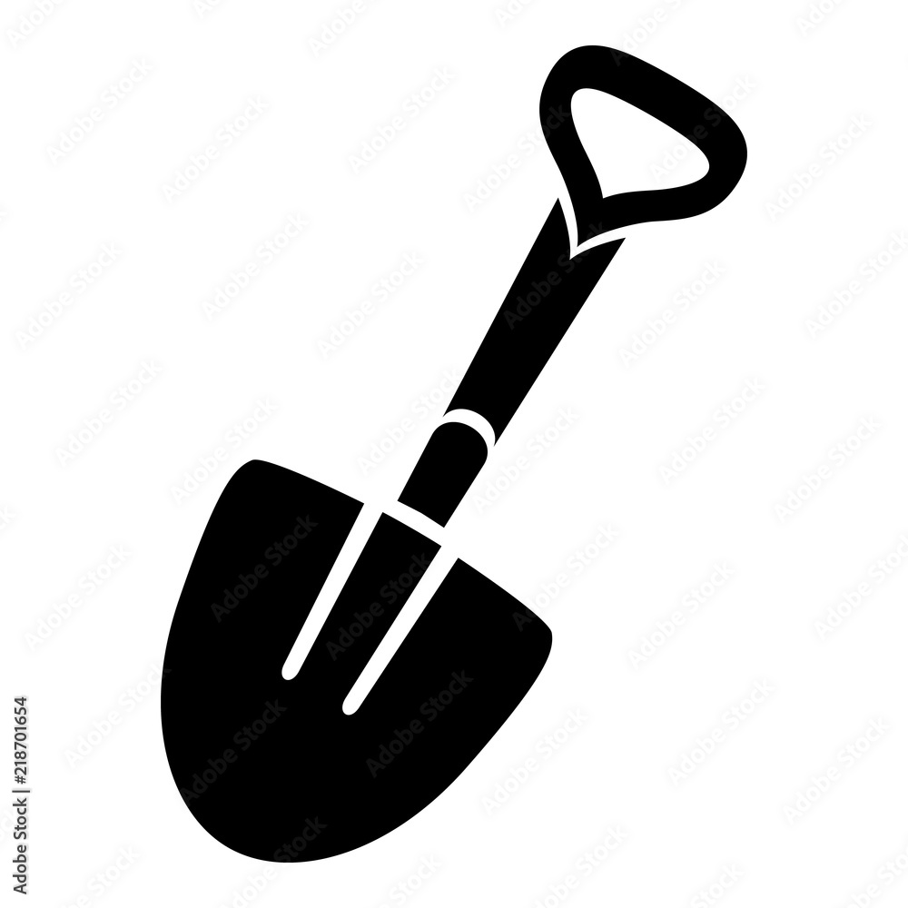 Industry shovel icon. Simple illustration of industry shovel vector icon for web design isolated on white background