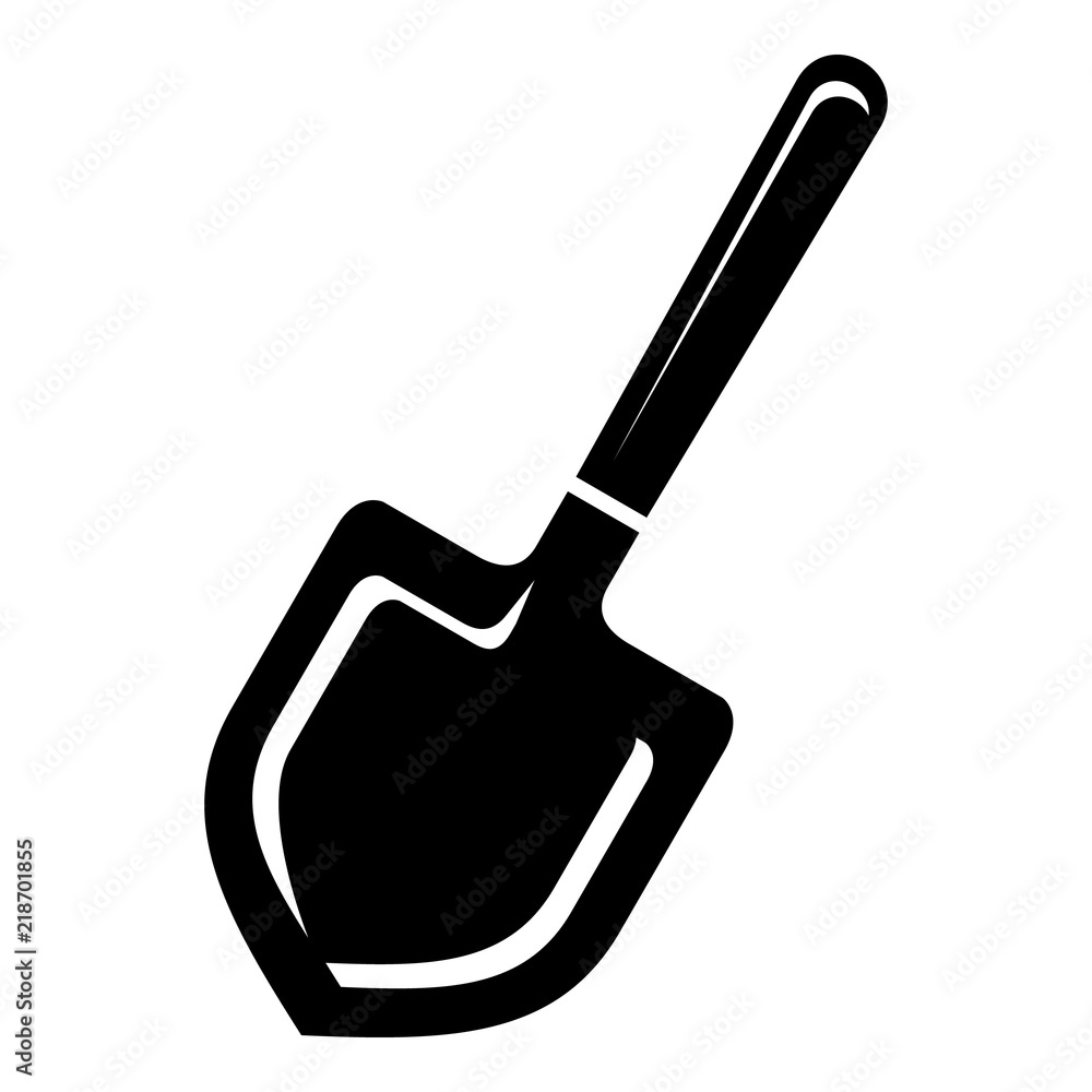 Farmer spade icon. Simple illustration of farmer spade vector icon for web design isolated on white background Farmer spade icon. Simple illustration of farmer spade vector icon for web design isolated on white background