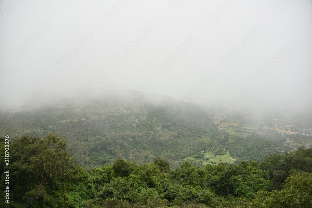 Nandi hills landscape view, Karnataka, India