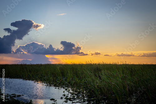Sunset over the Everglades