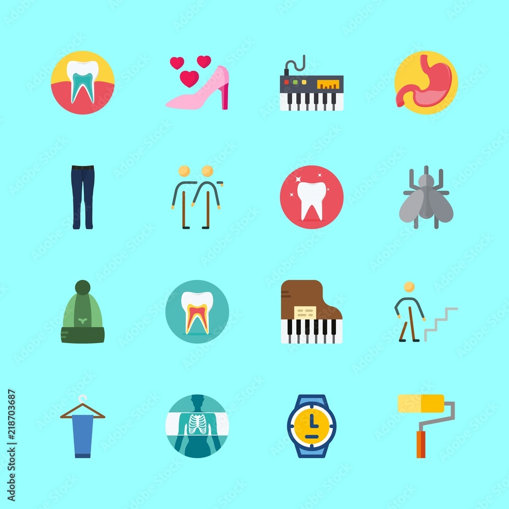 Fototapeta premium 16 human icons set