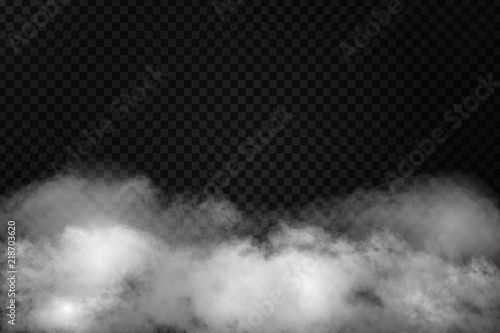 Vector realistic isolated smoke effect for decoration and covering on the transparent background.