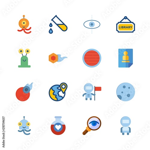 science icons set. orbiting, research, pharmaceutical and drug graphic works