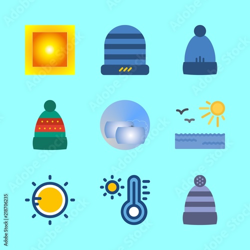 9 weather icons set