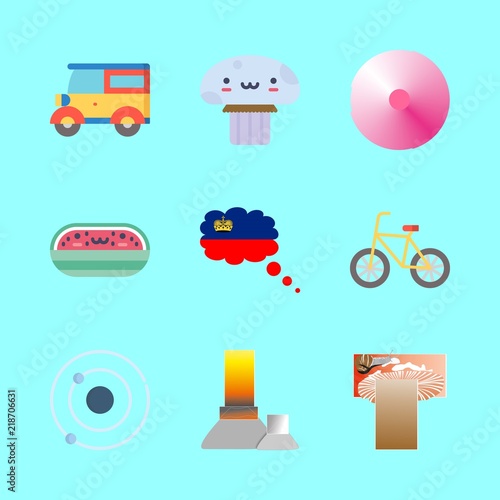 9 nature icons set