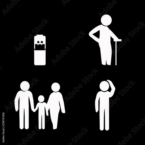 nature vector icons set. family, old man, meditate and watery in this set