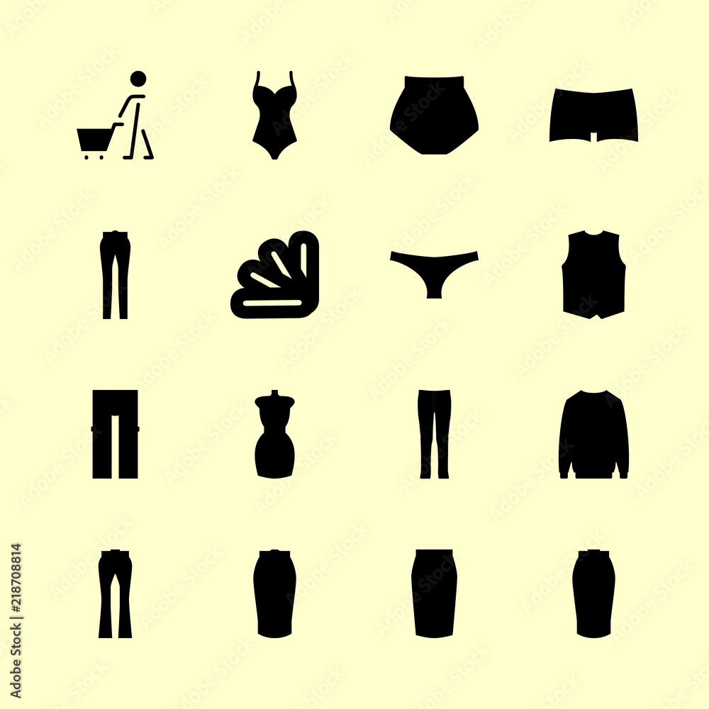16 clothes icons set 16 clothes icons set