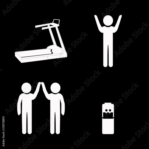 human icons set. pattern, endurance, injury and ovation graphic works