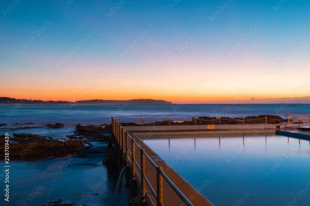 Dee Why rock pool view at Dawn. Sydney, Australia