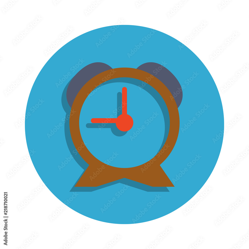 alarm clock colored in blue badge icon. Element of school icon for mobile concept and web apps. Detailed alarm clock icon can be used for web and mobile alarm clock colored in blue badge icon. Element of school icon for mobile concept and web apps. Detailed alarm clock icon can be used for web and mobile