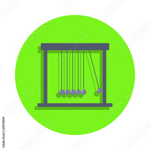 colored balls of Einstein in green badge icon. Element of science and laboratory for mobile concept and web apps. Detailed balls of Einstein icon