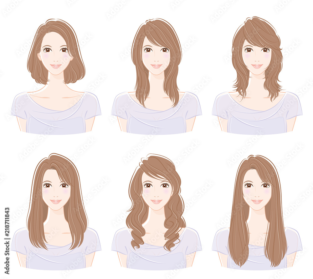 ヘアスタイルのイラスト ヘアスタイルのイラスト
