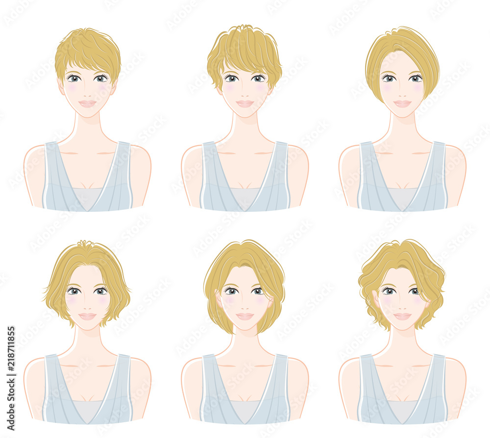 ヘアスタイルのイラスト ヘアスタイルのイラスト