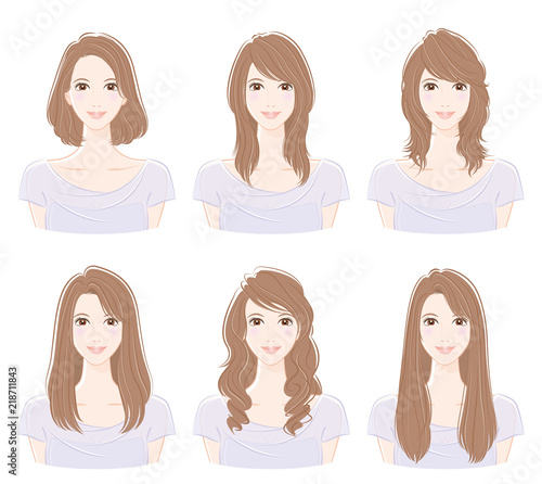 ヘアスタイルのイラスト