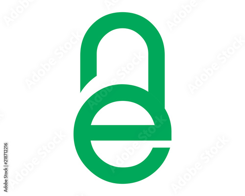green padlock typography typeset typeface alphabet font image vector icon