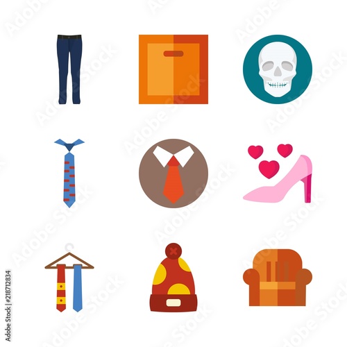 human vector icons set. jeans, switch off, tie and sit down in this set