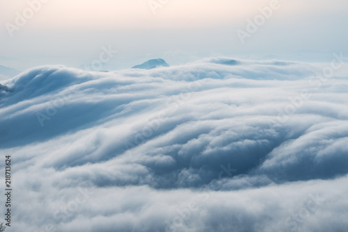 spectacular waterfall clouds closeup © chungking