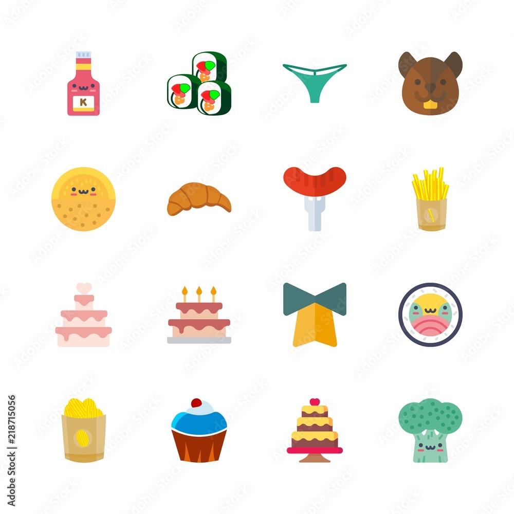 eat icons set. iconic, tropical, unhealthy and pot graphic works