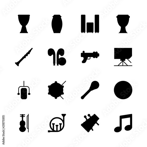 16 music icons set