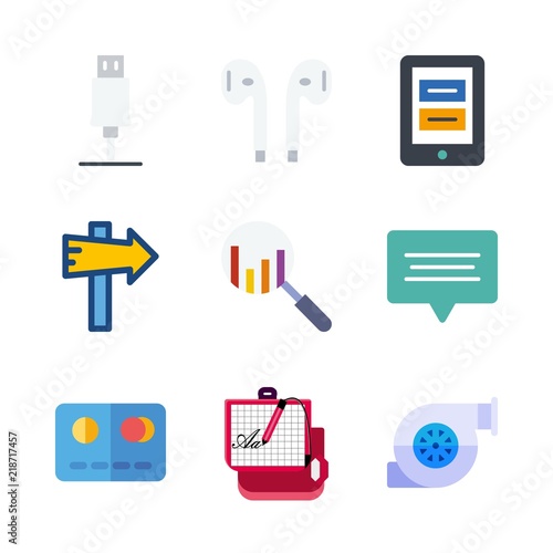 technology icons set. hand, contact, canister and texting graphic works