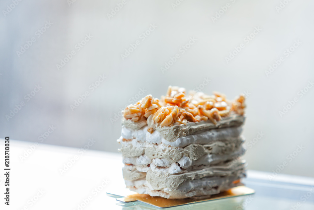 Coffee Meringue Cake with Almond Coffee Meringue Cake with Almond