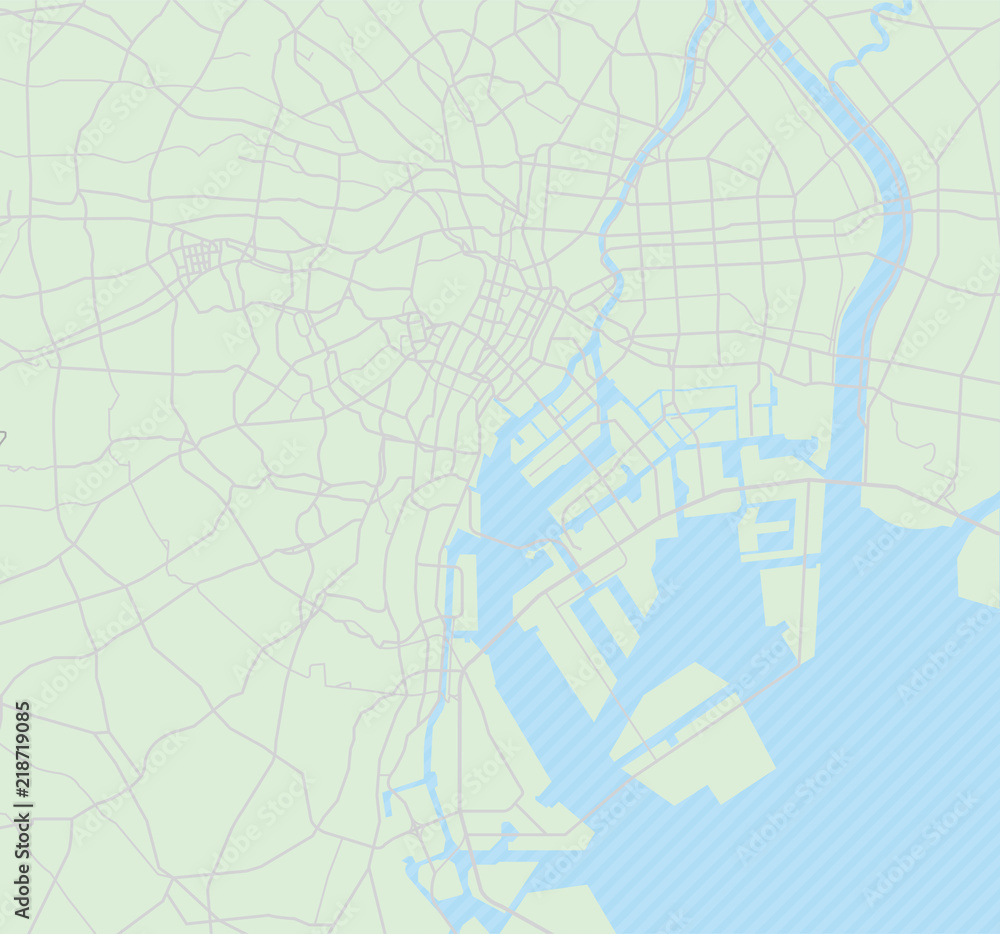 Tokyo bay area road map 