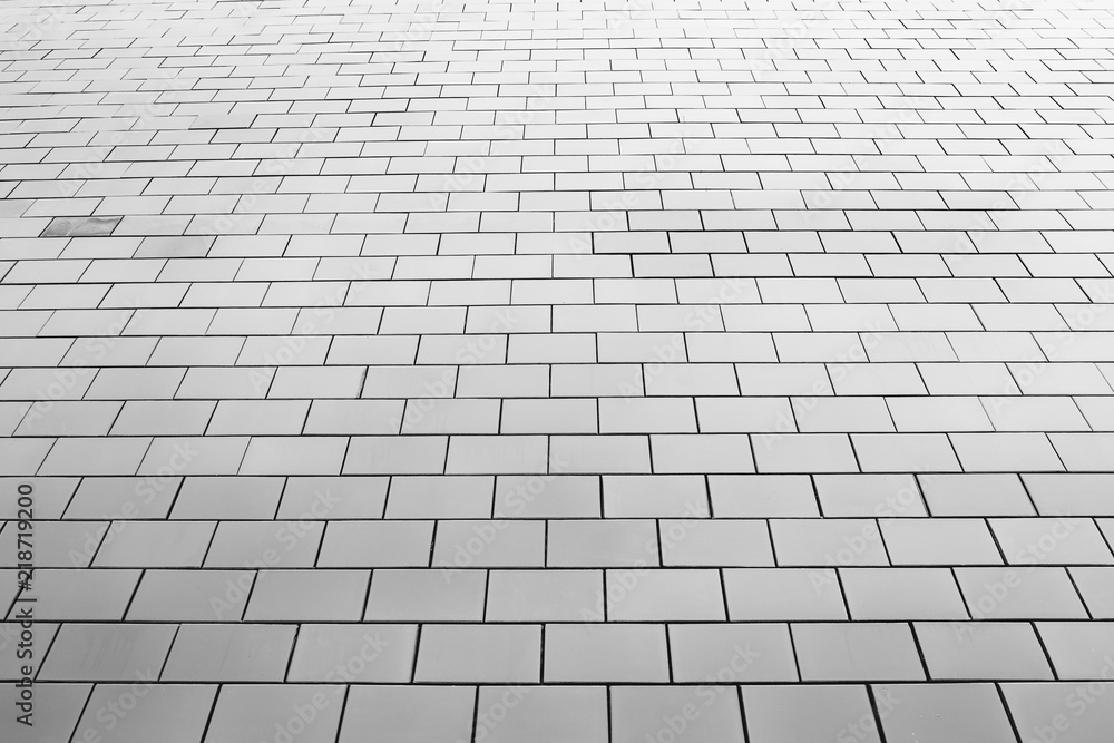 White brick concrete texture and background.