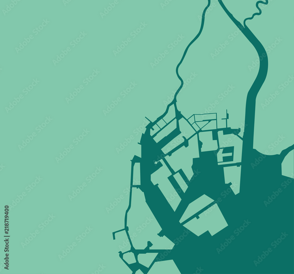 Obraz premium mapa zatoki tokio