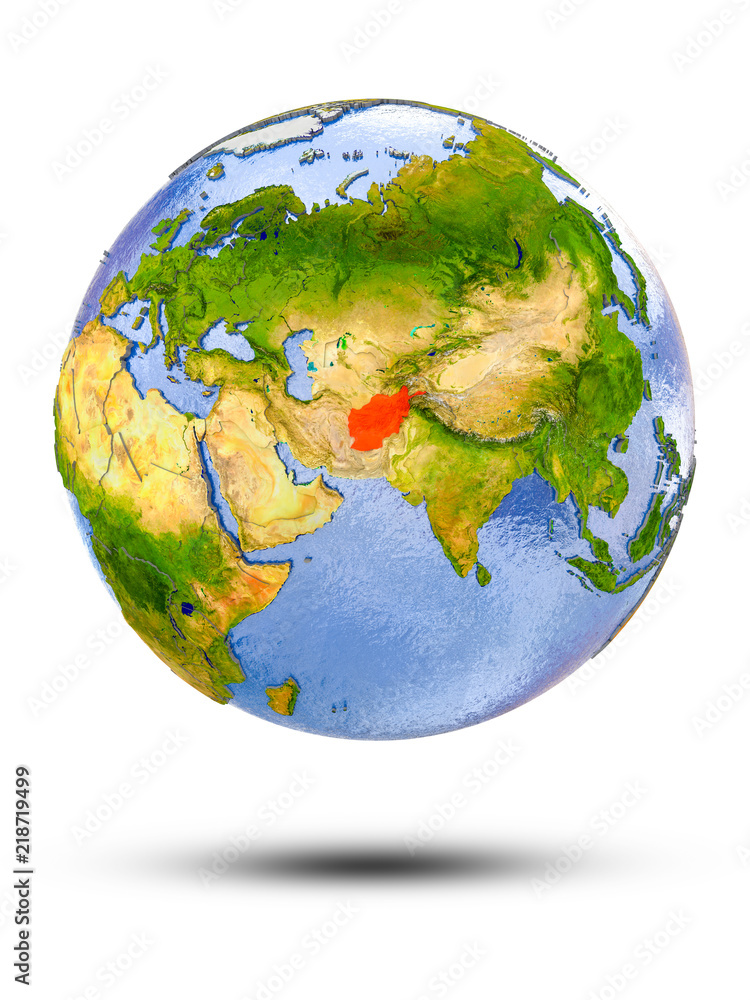 Afghanistan on globe Afghanistan on globe
