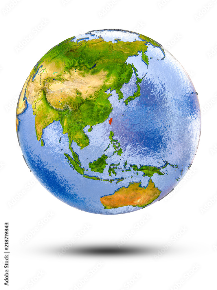 Taiwan on globe Taiwan on globe