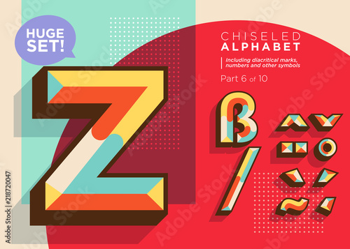 Vector Mosaic Typeset. Textured Geometric Type. Trendy Retro Typography for DJ Music Poster, Club Flyer, Fest Invitation, Game Design. Old Vintage Alphabet. Colorful Hipster Background. Funky Font.