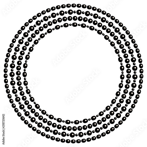 Black and white beads neckl...