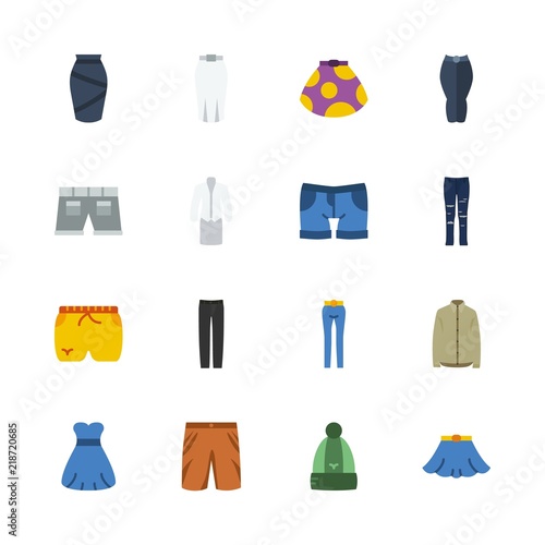16 clothes icons set