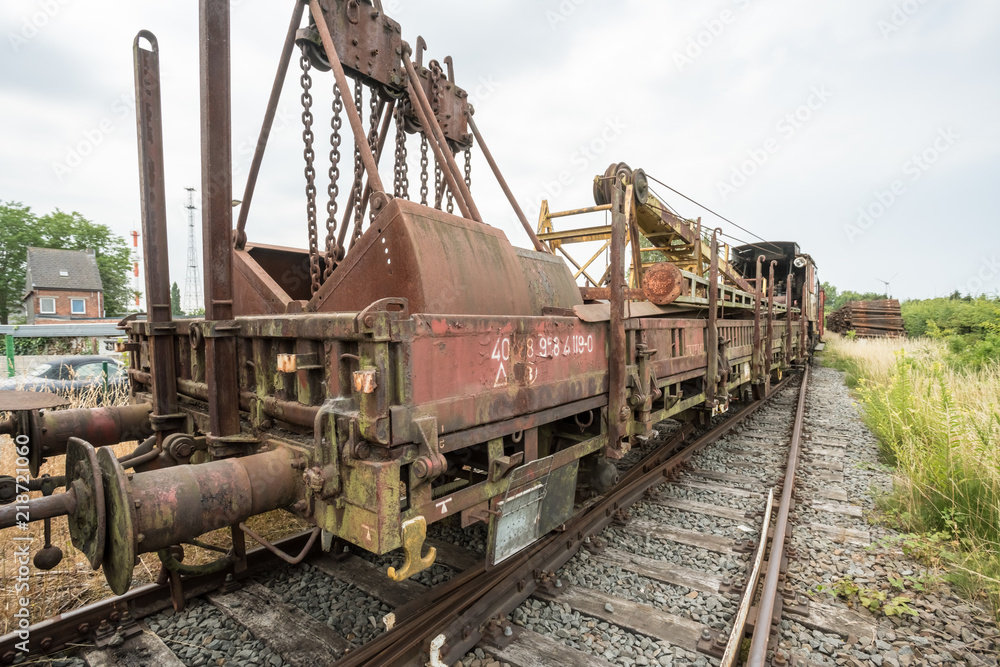 Naklejka premium an train graveyard