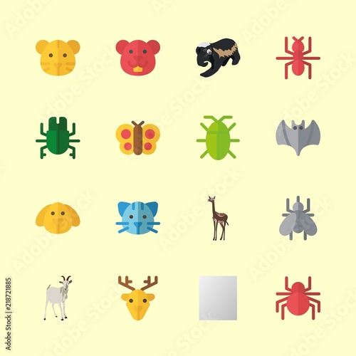 animal icons set. cloud  unusual  lifestyle and open graphic works