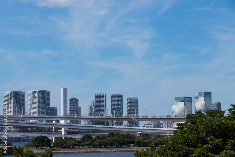 Obraz premium (東京都ー都市風景)お台場から見る豊洲方面2