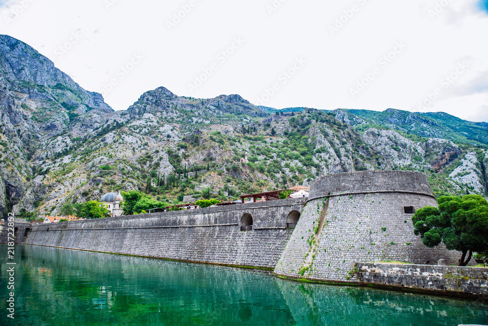 fortress in kotor bay in montenegro.