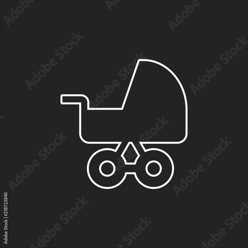 Pram baby vector