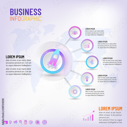 Presentation business Infographic template, Vector illustration