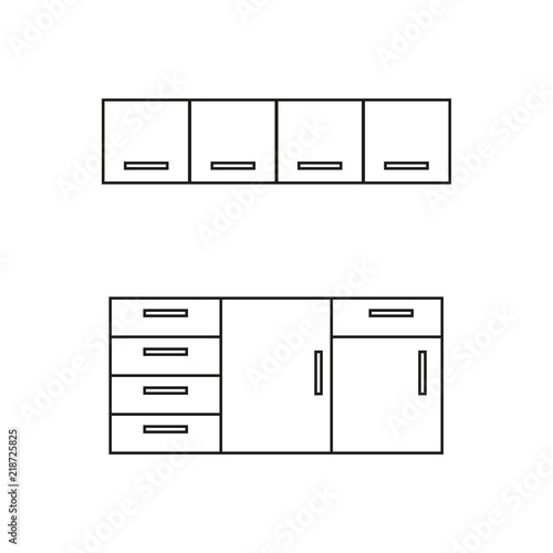kitchen furniture, lockers icon