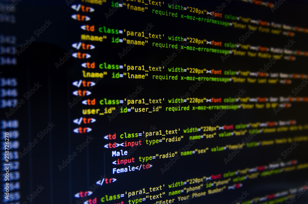 Desktop Source Code and Wallpaper by Computer Language with Coding and  Programming. Stock Image - Image of develop, black: 124706065