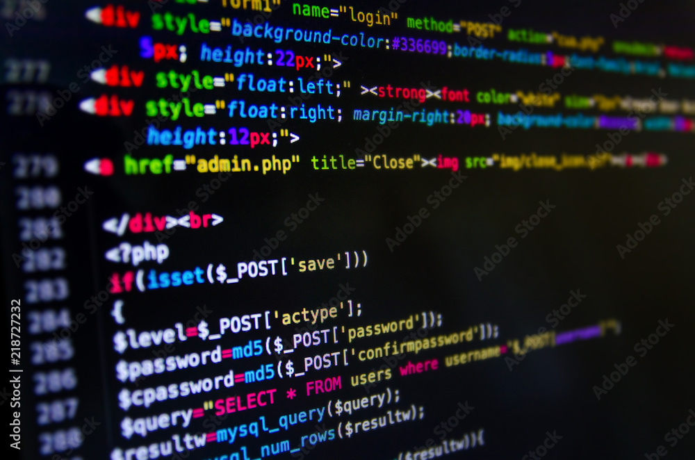 Desktop Source Code And Wallpaper By Computer Language With Coding And  Programming Stock Photo - Download Image Now - iStock