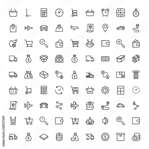 Online shopping flat icon