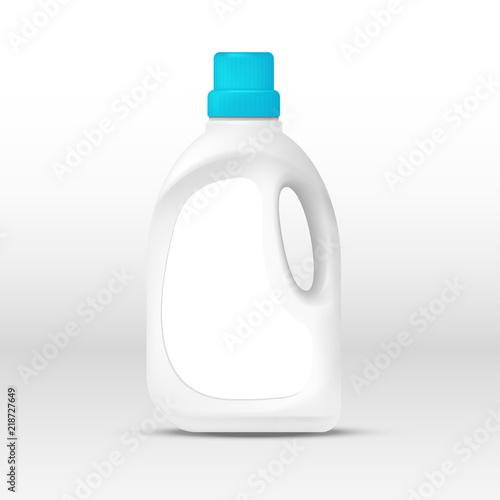 Laundry detergent plastic bottle. Illustration isolated on white background. Graphic concept for your design